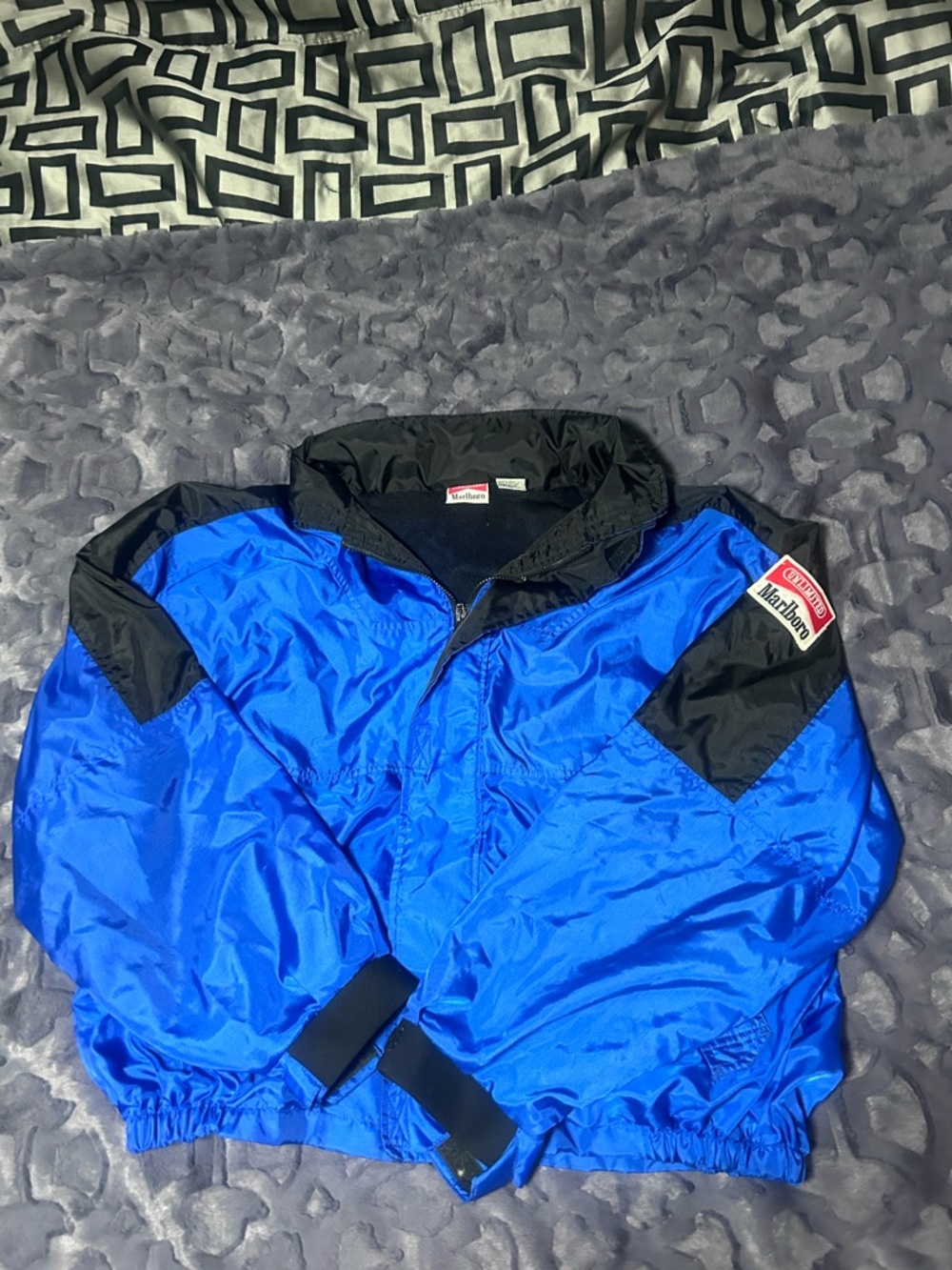 Marlboro Blue and Black Kids Puffer Jacket